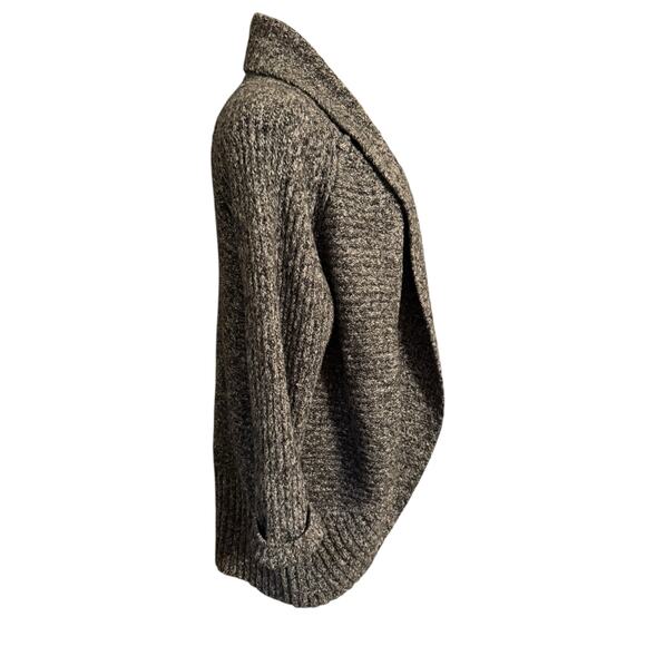 Talbots Black Ivory Cocoon Cardigan 3X – Cozy Knit Open Front - Picture 4 of 8